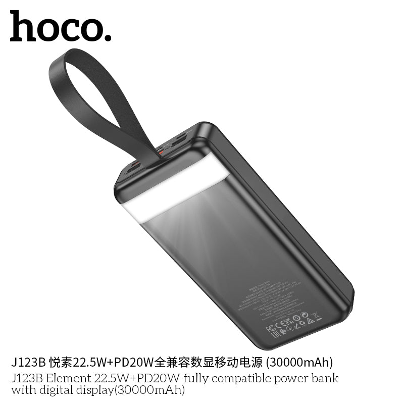 HD_SYNC:J123B Element 22.5W+PD20W fully compatible power bank with digital display(30000mAh)(UN)