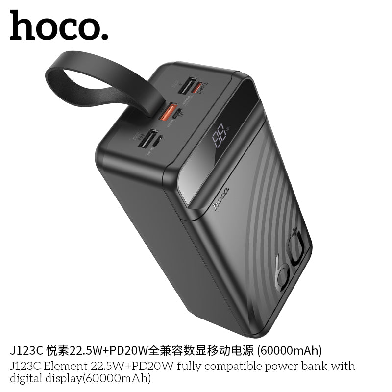 HD_SYNC:J123C Element 22.5W+PD20W fully compatible power bank with digital display(60000mAh)(UN)