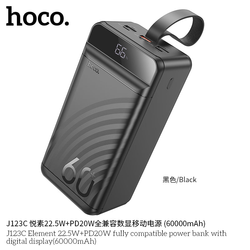 HD_SYNC:J123C Element 22.5W+PD20W fully compatible power bank with digital display(60000mAh)(UN)