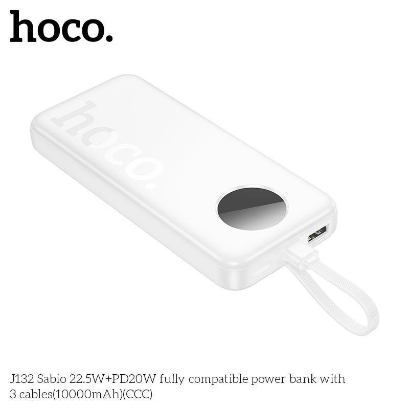 HD_SYNC:J132 Sabio 22.5W+PD20W fully compatible power bank with 3 cables(10000mAh)(UN)