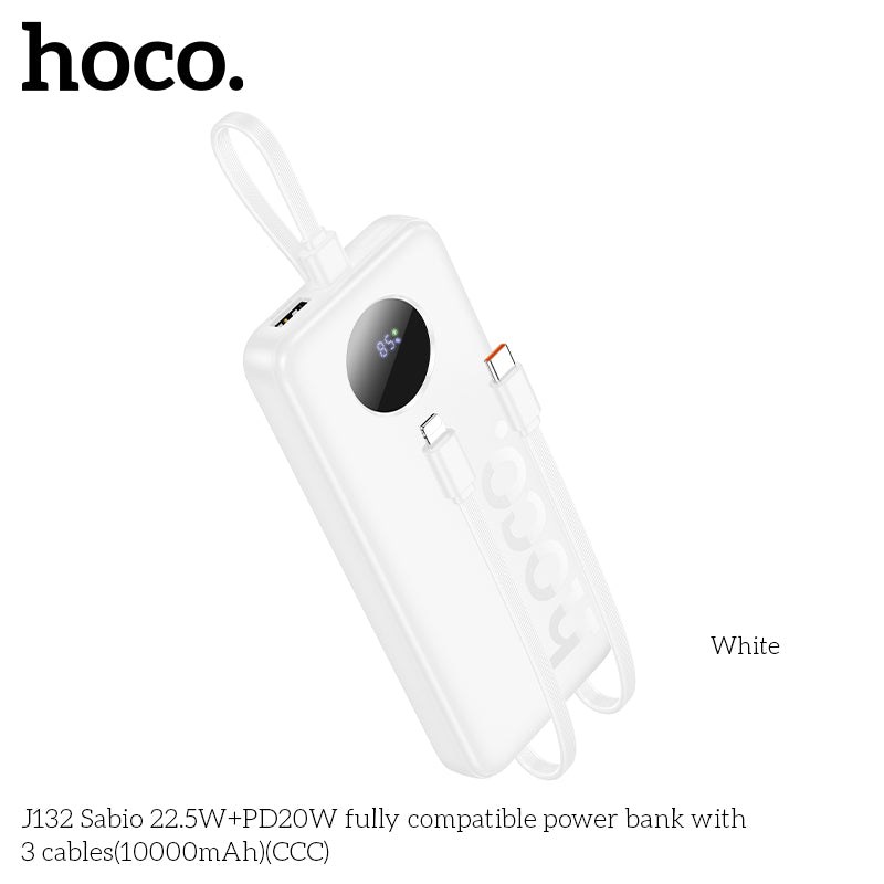 HD_SYNC:J132 Sabio 22.5W+PD20W fully compatible power bank with 3 cables(10000mAh)(UN)