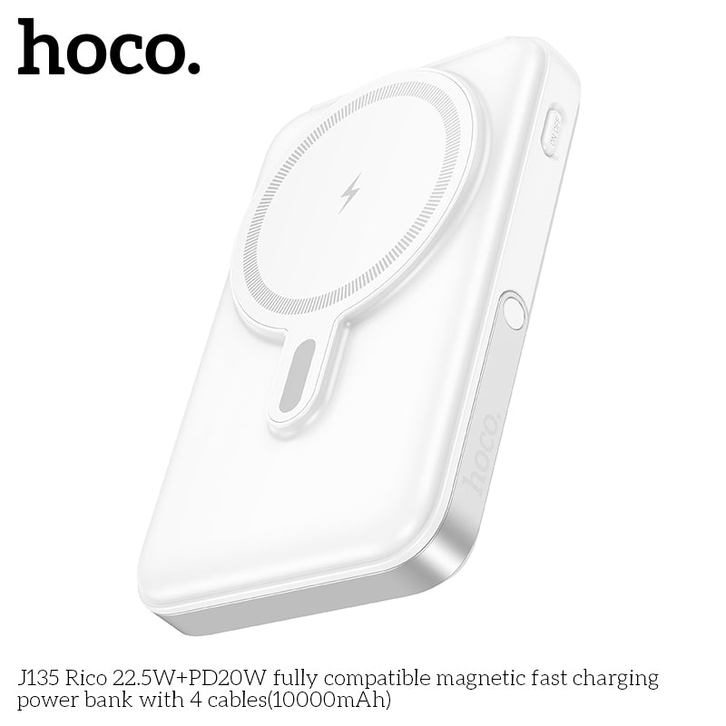 HD_SYNC:J135 Rico 22.5W+PD20W fully compatible magnetic fast charging power bank with 4 cables(10000mAh)(UN)