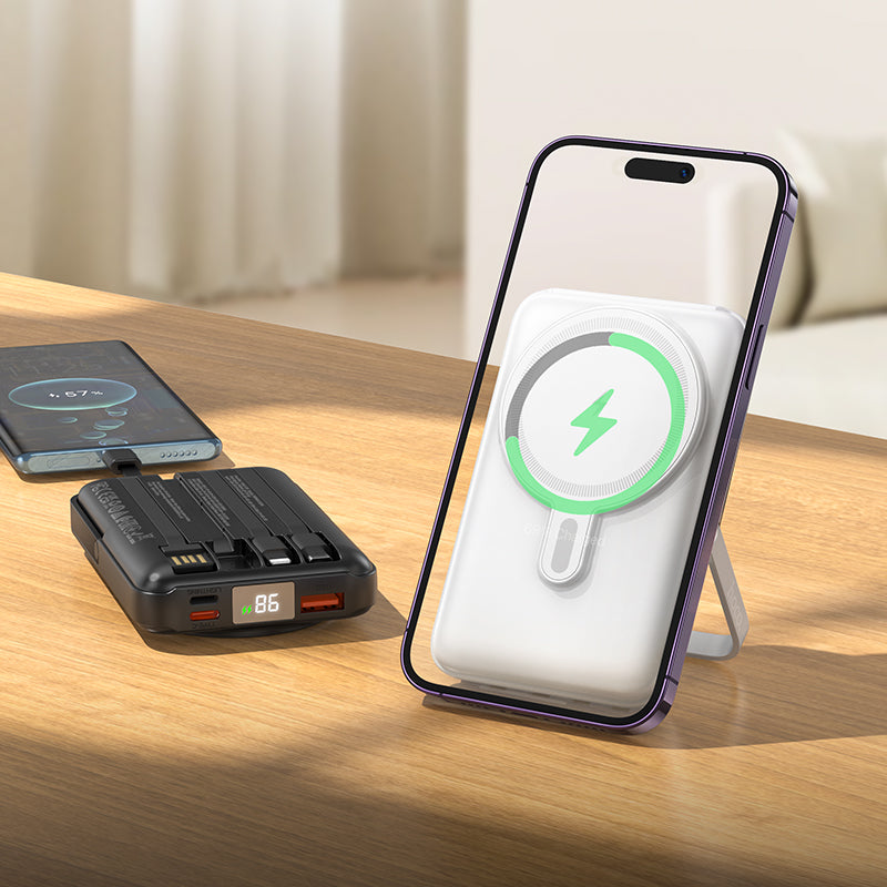 HD_SYNC:J135 Rico 22.5W+PD20W fully compatible magnetic fast charging power bank with 4 cables(10000mAh)