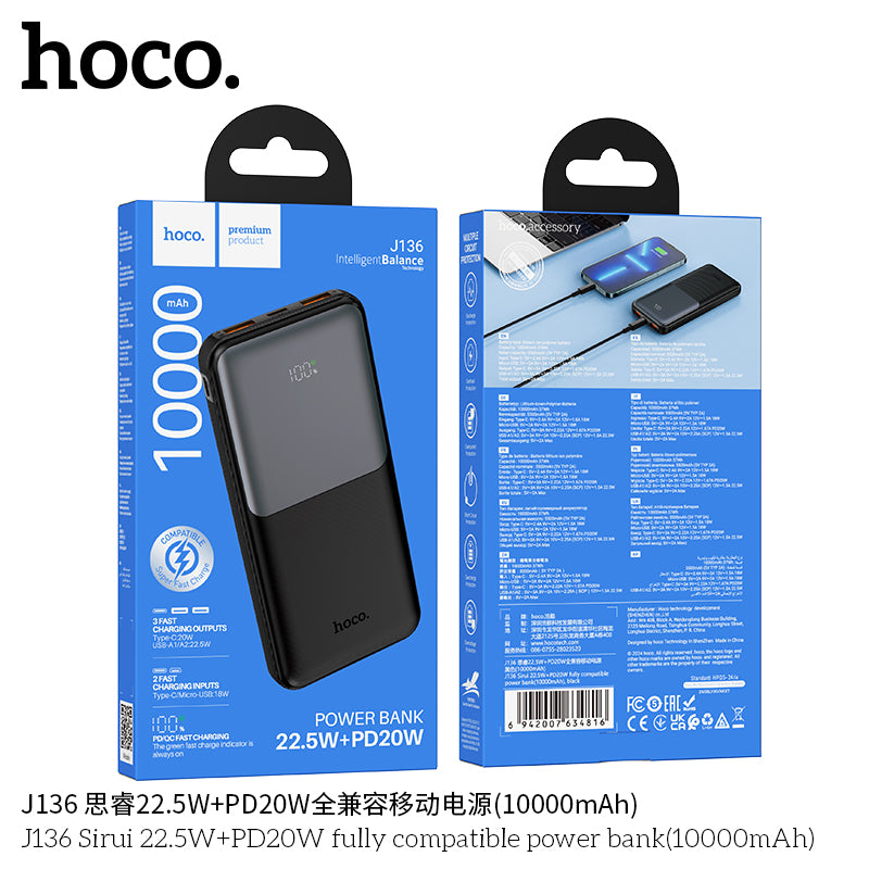 HD_SYNC:J136 Sirui 22.5W+PD20W fully compatible power bank(10000mAh)(UN)