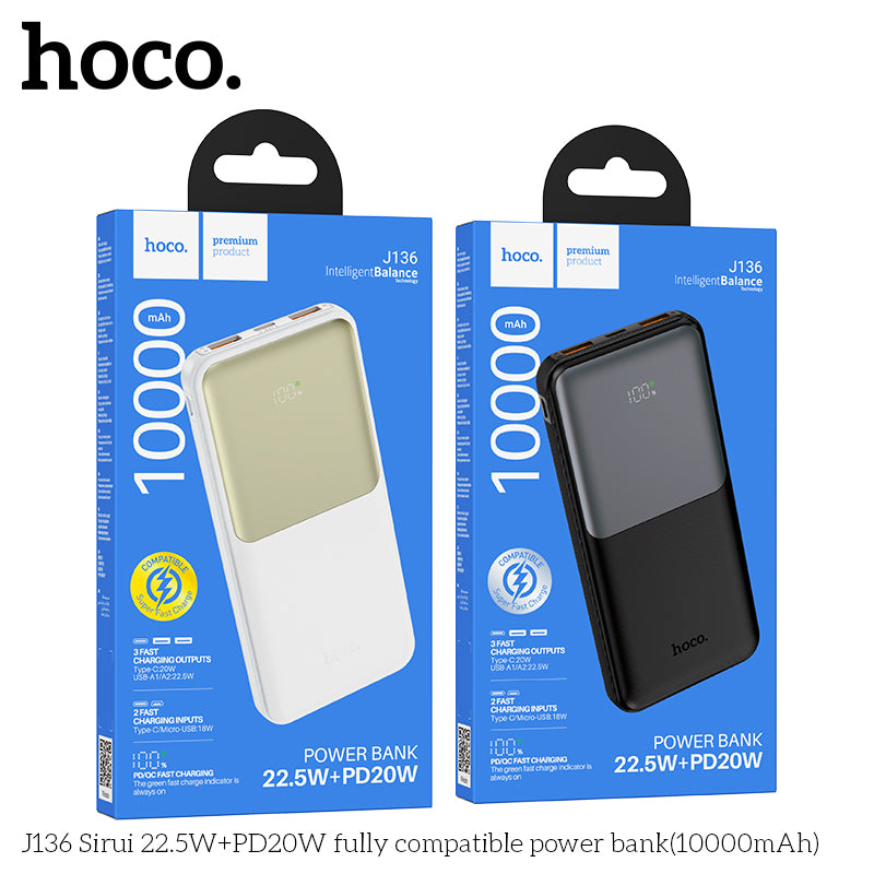 HD_SYNC:J136 Sirui 22.5W+PD20W fully compatible power bank(10000mAh)