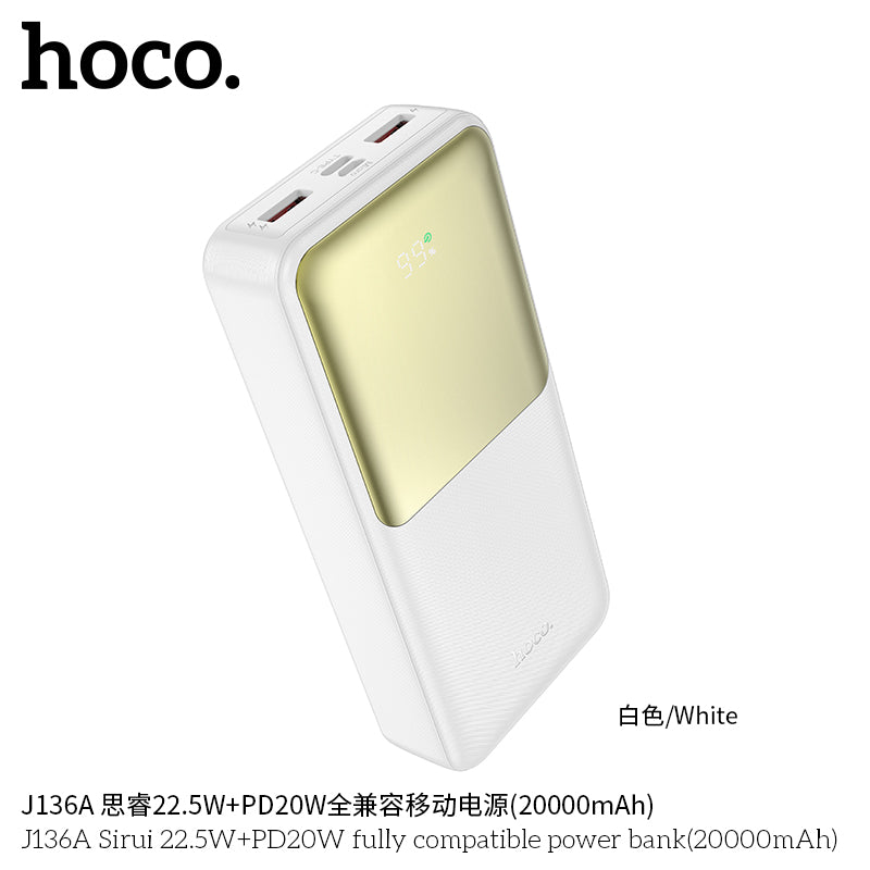 HD_SYNC:J136A Sirui 22.5W+PD20W fully compatible power bank(20000mAh)
