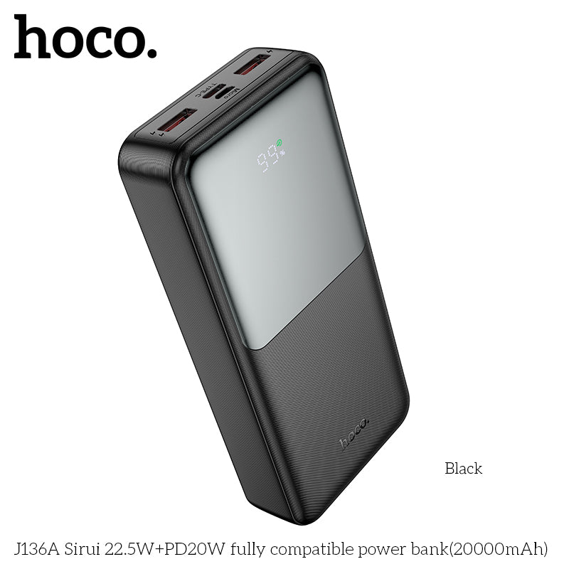 HD_SYNC:J136A Sirui 22.5W+PD20W fully compatible power bank(20000mAh)