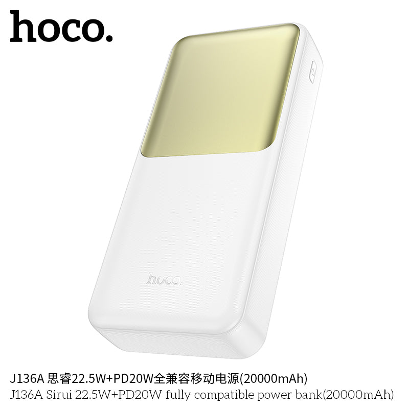 HD_SYNC:J136A Sirui 22.5W+PD20W fully compatible power bank(20000mAh)