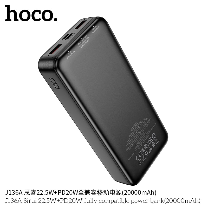 HD_SYNC:J136A Sirui 22.5W+PD20W fully compatible power bank(20000mAh)