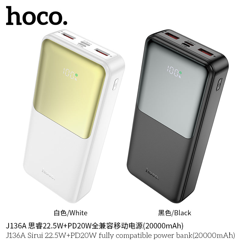 HD_SYNC:J136A Sirui 22.5W+PD20W fully compatible power bank(20000mAh)