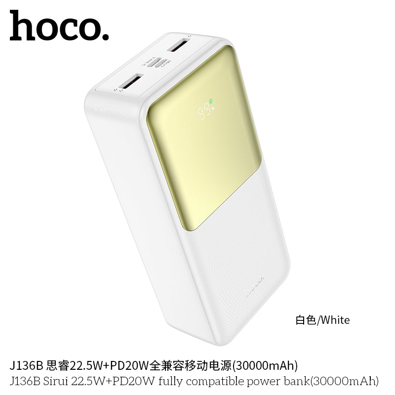 HD_SYNC:J136B Sirui 22.5W+PD20W fully compatible power bank(30000mAh)