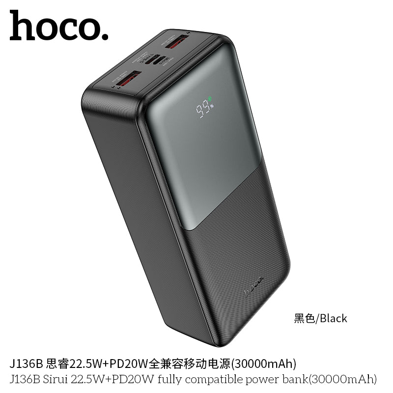 HD_SYNC:J136B Sirui 22.5W+PD20W fully compatible power bank(30000mAh)