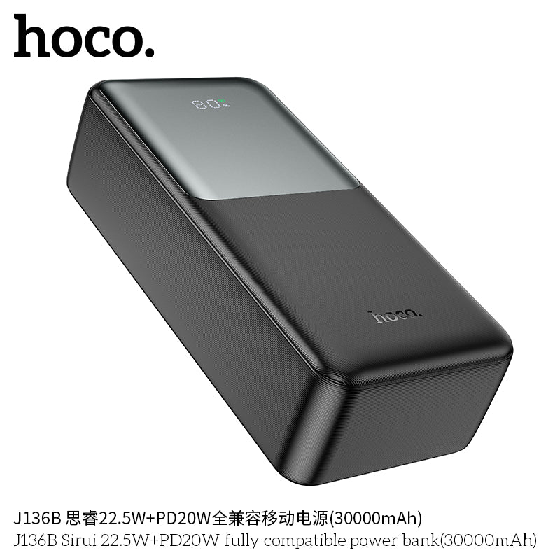 HD_SYNC:J136B Sirui 22.5W+PD20W fully compatible power bank(30000mAh)