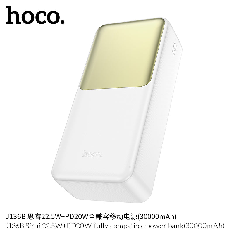 HD_SYNC:J136B Sirui 22.5W+PD20W fully compatible power bank(30000mAh)