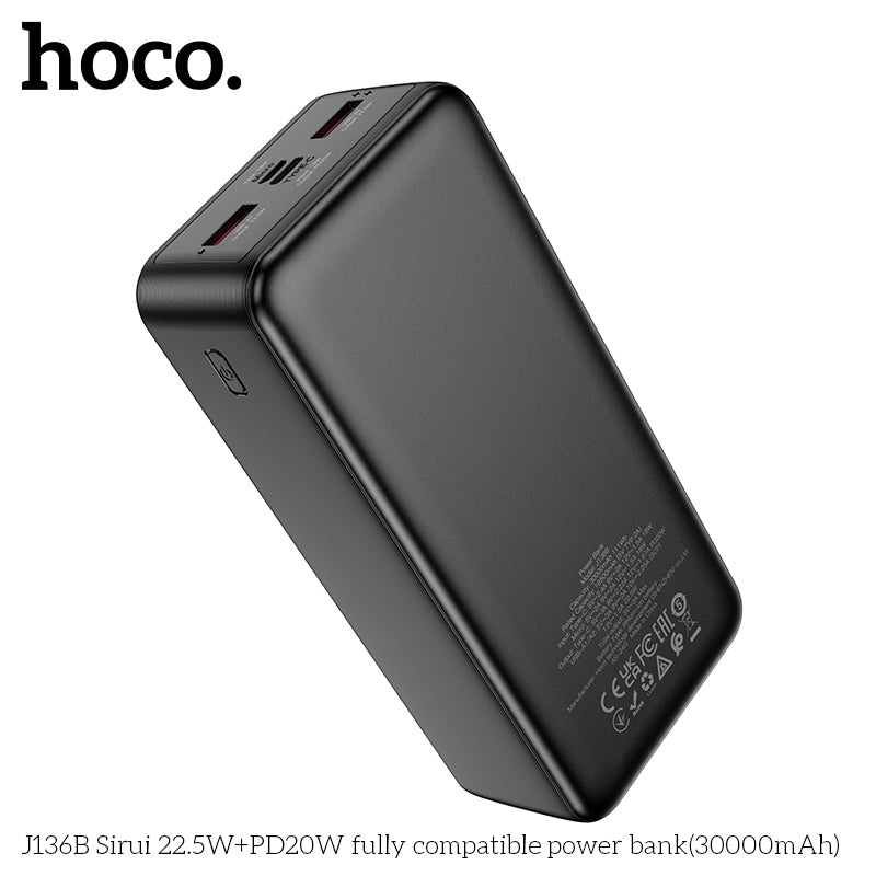 HD_SYNC:J136B Sirui 22.5W+PD20W fully compatible power bank(30000mAh)