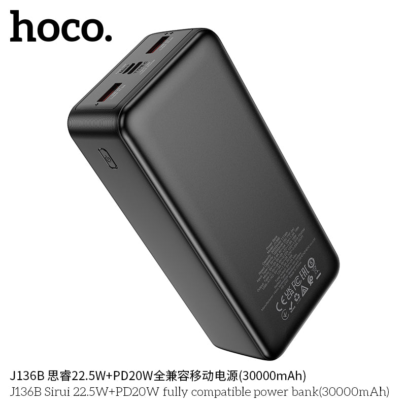 HD_SYNC:J136B Sirui 22.5W+PD20W fully compatible power bank(30000mAh)(UN)