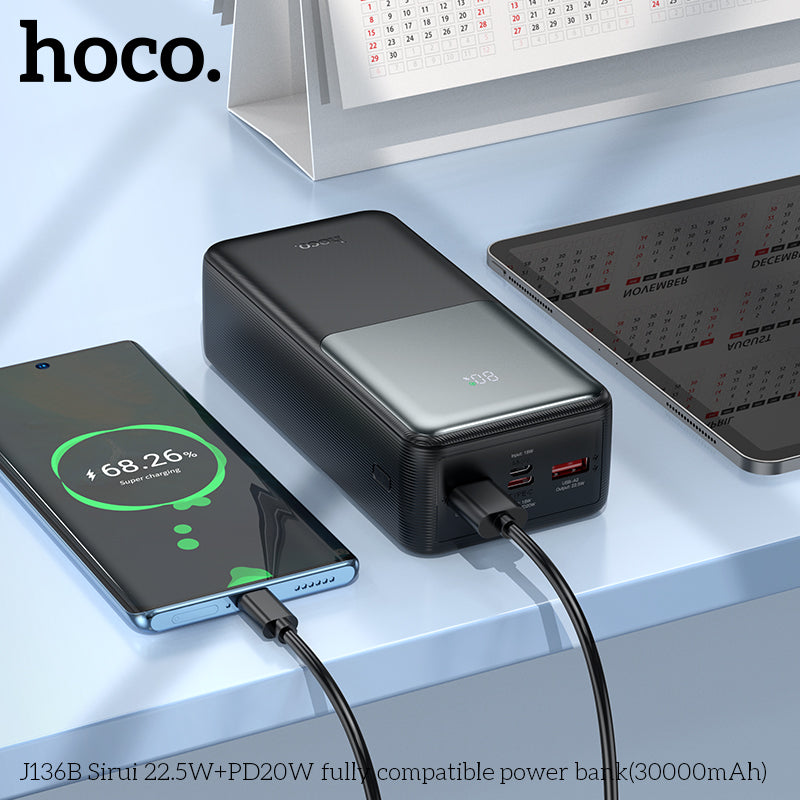 HD_SYNC:J136B Sirui 22.5W+PD20W fully compatible power bank(30000mAh)