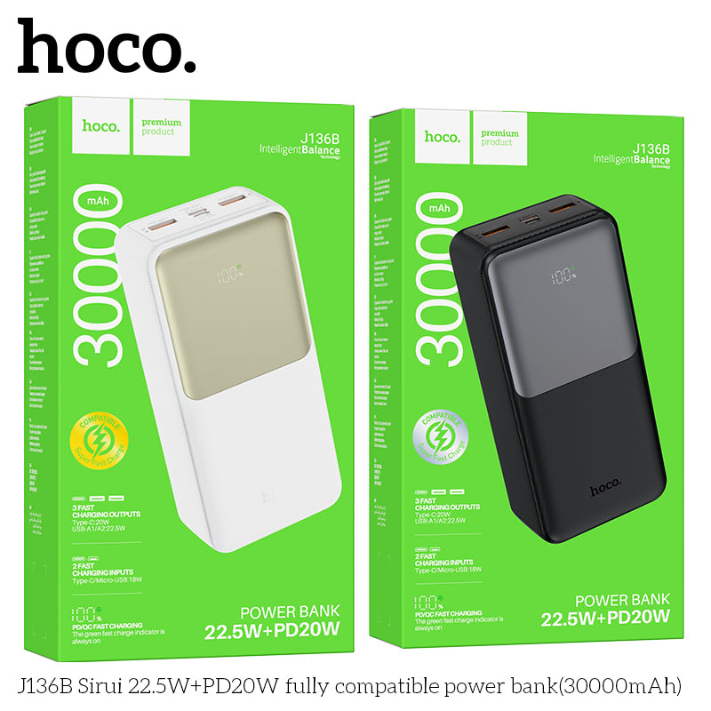 HD_SYNC:J136B Sirui 22.5W+PD20W fully compatible power bank(30000mAh)(UN)