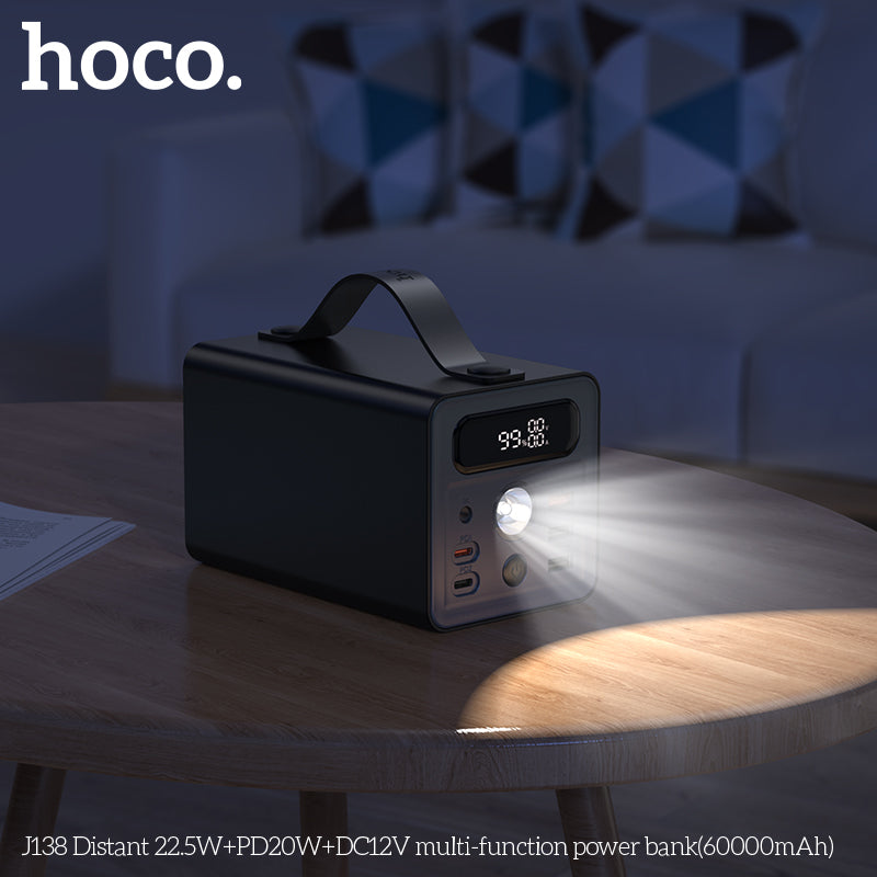 HD_SYNC:J138 Distant 22.5W+PD20W+DC12V multi-function power bank(60000mAh)(UN)