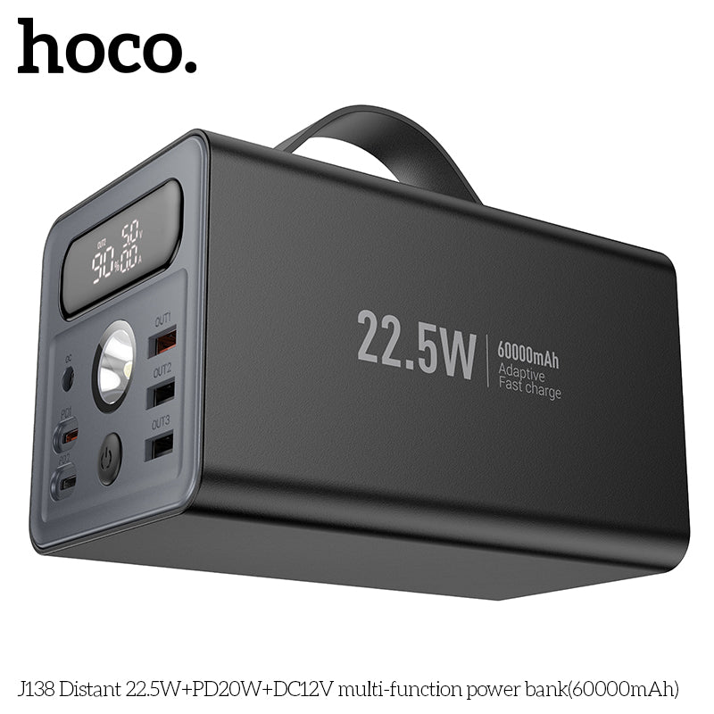 HD_SYNC:J138 Distant 22.5W+PD20W+DC12V multi-function power bank(60000mAh)(UN)