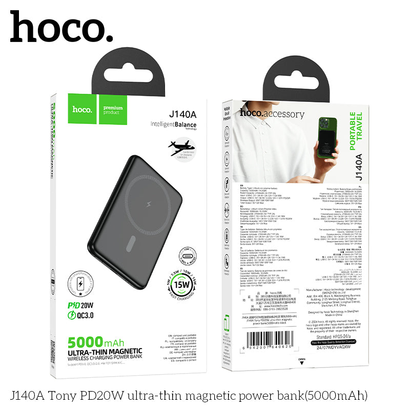 HD_SYNC:J140A Tony PD20W ultra-thin magnetic power bank(5000mAh)