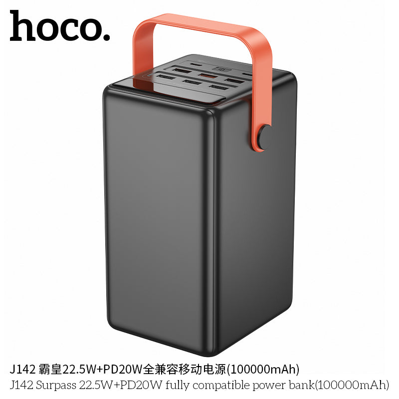 HD_SYNC:J142 Surpass 22.5W+PD20W fully compatible power bank(100000mAh)