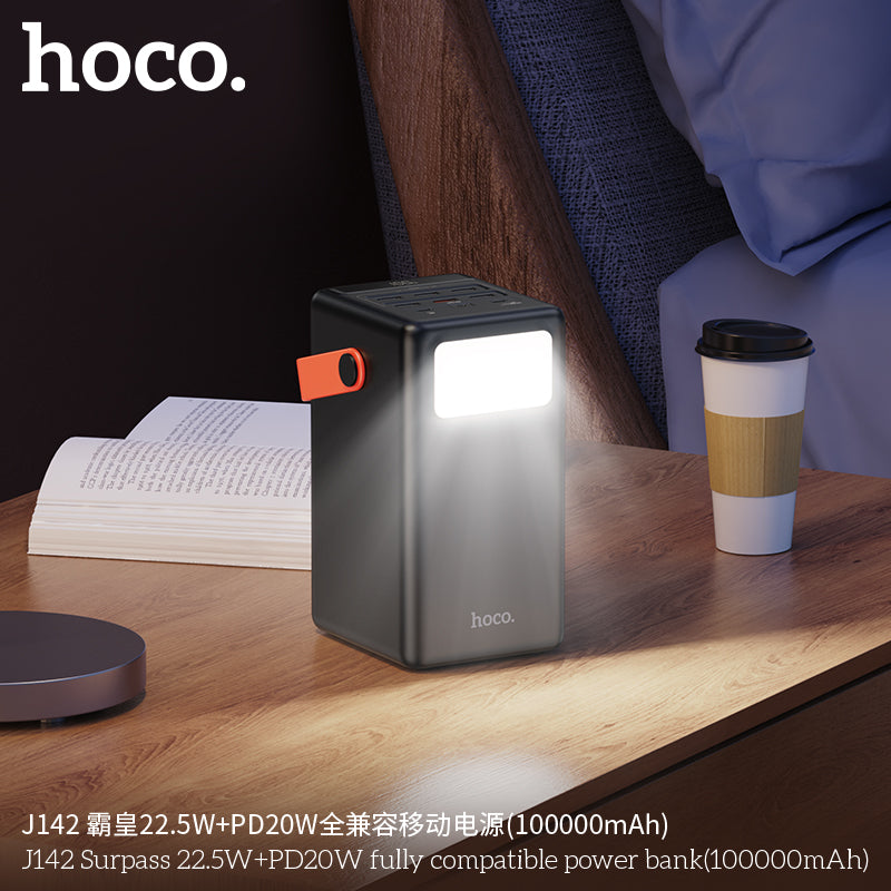 HD_SYNC:J142 Surpass 22.5W+PD20W fully compatible power bank(100000mAh)