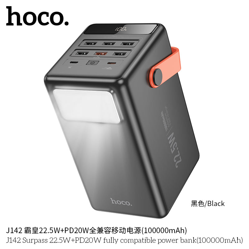 HD_SYNC:J142 Surpass 22.5W+PD20W fully compatible power bank(100000mAh)