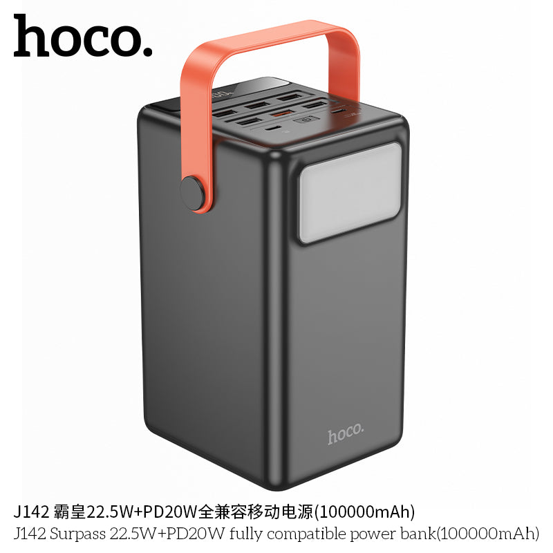 HD_SYNC:J142 Surpass 22.5W+PD20W fully compatible power bank(100000mAh)(UN)