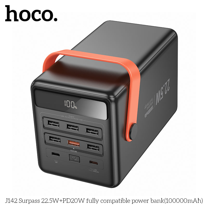 HD_SYNC:J142 Surpass 22.5W+PD20W fully compatible power bank(100000mAh)