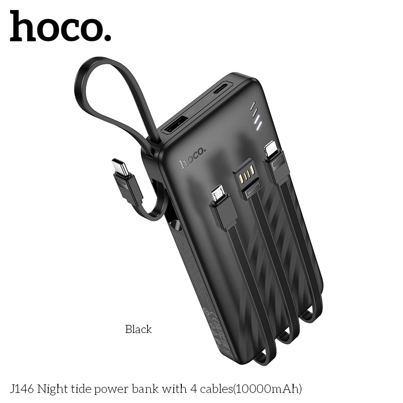 HD_SYNC:J146 Night tide power bank with 4 cables(10000mAh)(UN)
