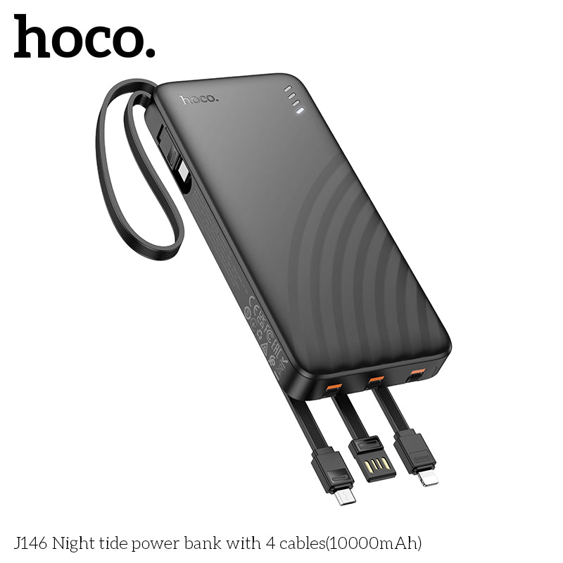 HD_SYNC:J146 Night tide power bank with 4 cables(10000mAh)(UN)