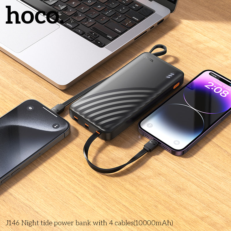 HD_SYNC:J146 Night tide power bank with 4 cables(10000mAh)(UN)