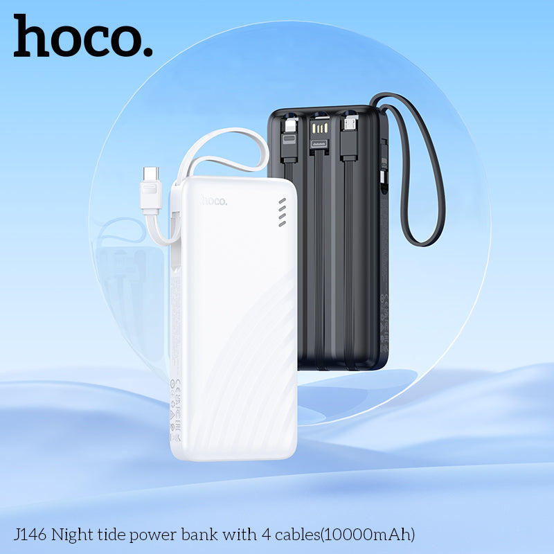 HD_SYNC:J146 Night tide power bank with 4 cables(10000mAh)