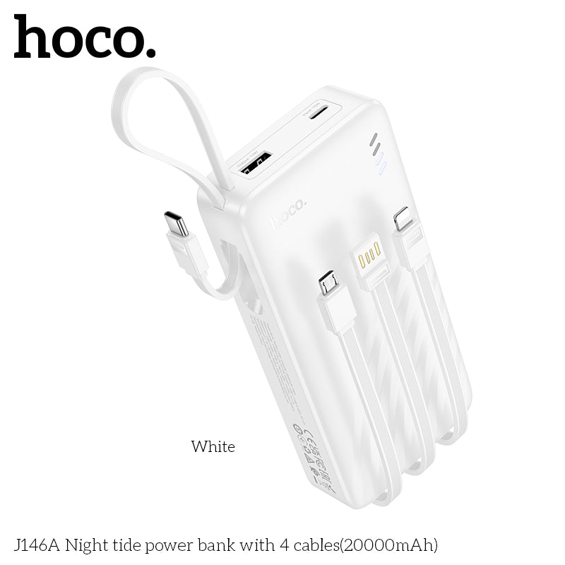 HD_SYNC:J146A Night tide power bank with 4 cables(20000mAh)