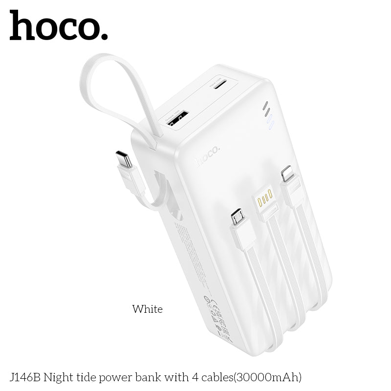 HD_SYNC:J146B Night tide power bank with 4 cables(30000mAh)
