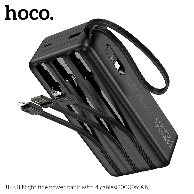 HD_SYNC:J146B Night tide power bank with 4 cables(30000mAh)(UN)