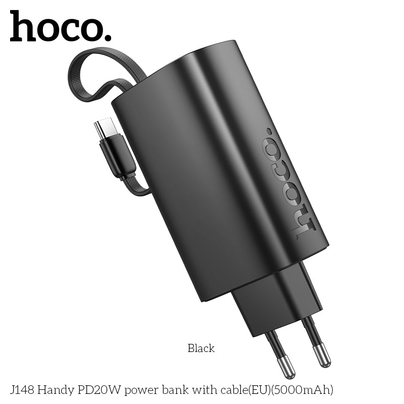 HD_SYNC:J148 Handy PD20W power bank with cable(EU)(5000mAh)