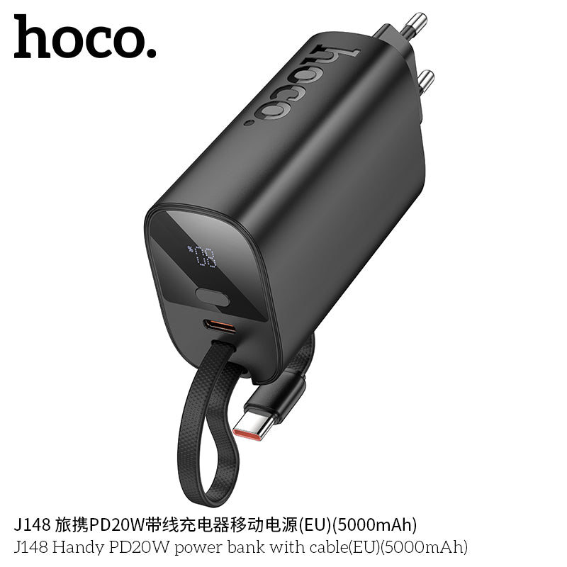 HD_SYNC:J148 Handy PD20W power bank with cable(EU)(5000mAh)