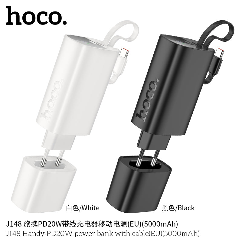 HD_SYNC:J148 Handy PD20W power bank with cable(EU)(5000mAh)