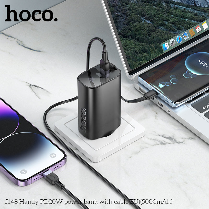 HD_SYNC:J148 Handy PD20W power bank with cable(EU)(5000mAh)
