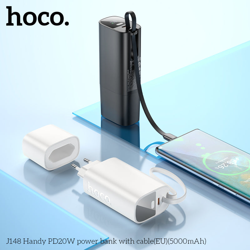 HD_SYNC:J148 Handy PD20W power bank with cable(EU)(5000mAh)