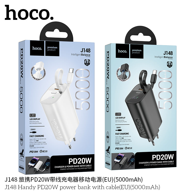 HD_SYNC:J148 Handy PD20W power bank with cable(EU)(5000mAh)