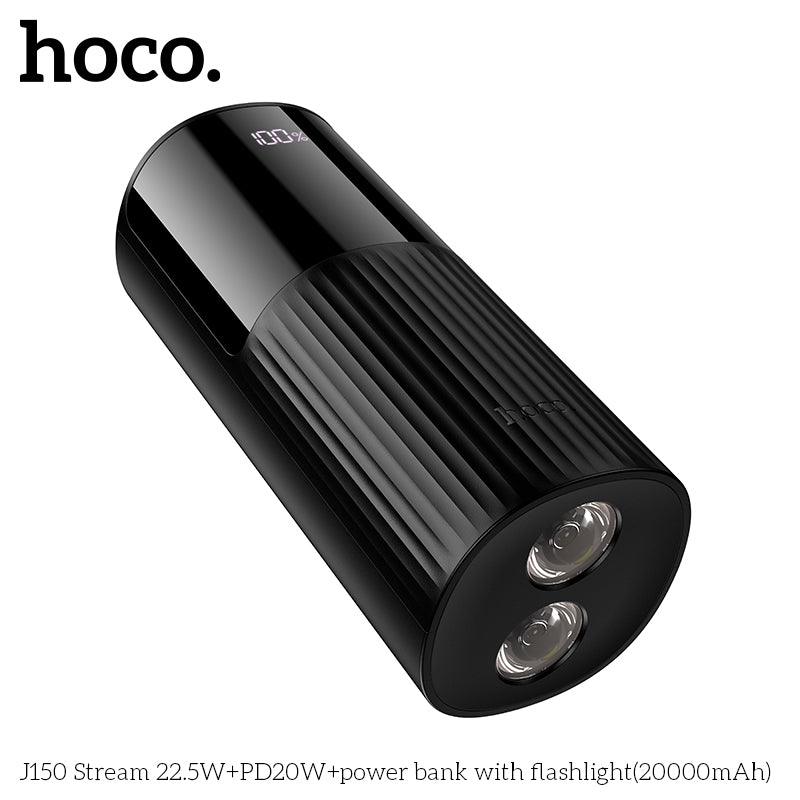 HD_SYNC:J150 Stream 22.5W+PD20W+power bank with flashlight(20000mAh)