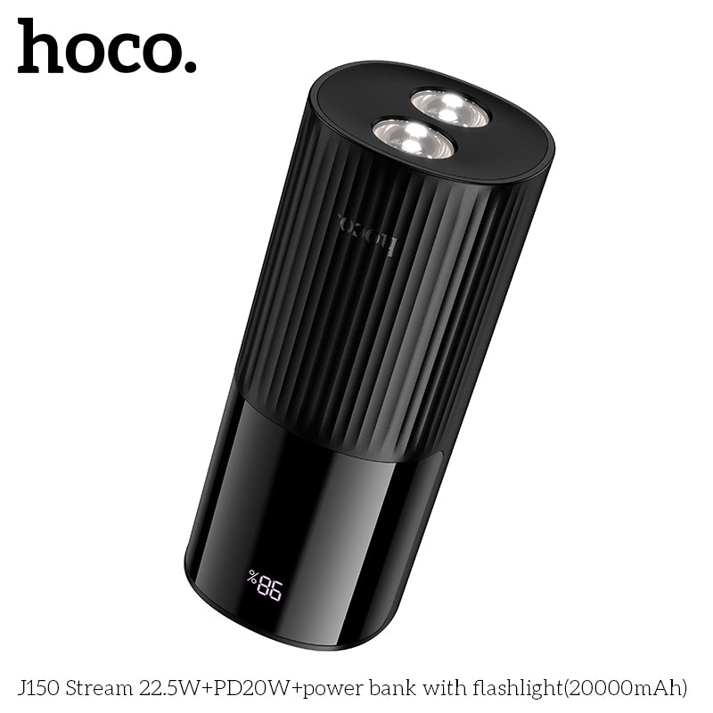 HD_SYNC:J150 Stream 22.5W+PD20W+power bank with flashlight(20000mAh)
