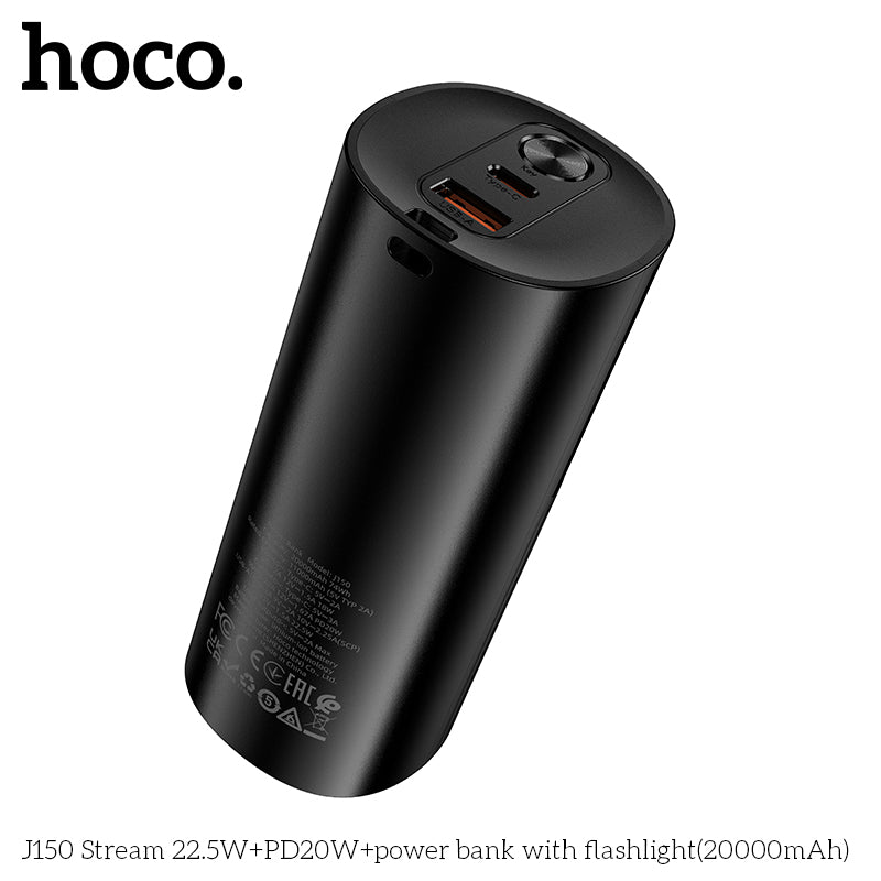 HD_SYNC:J150 Stream 22.5W+PD20W+power bank with flashlight(20000mAh)