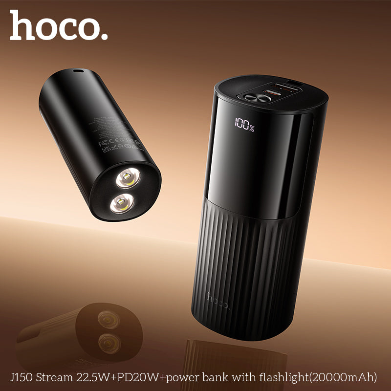 HD_SYNC:J150 Stream 22.5W+PD20W+power bank with flashlight(20000mAh)
