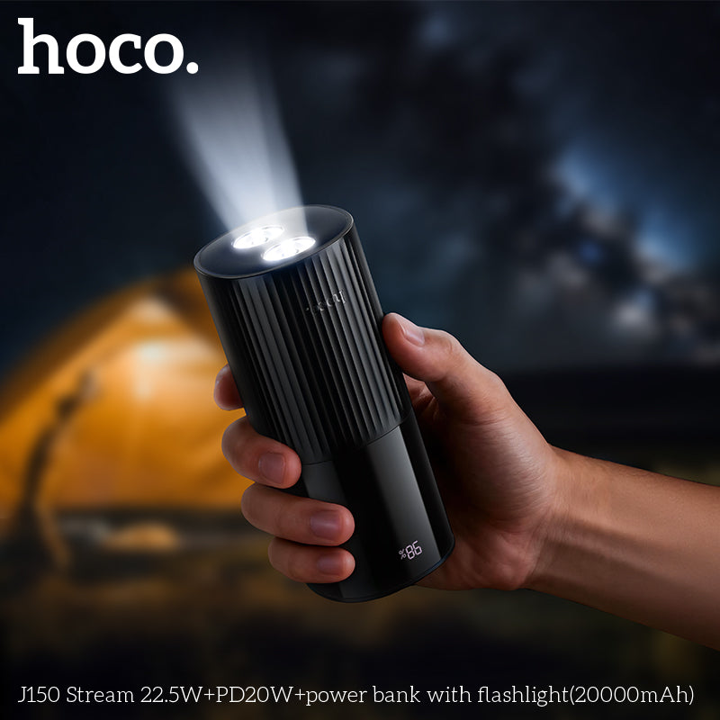 HD_SYNC:J150 Stream 22.5W+PD20W+power bank with flashlight(20000mAh)