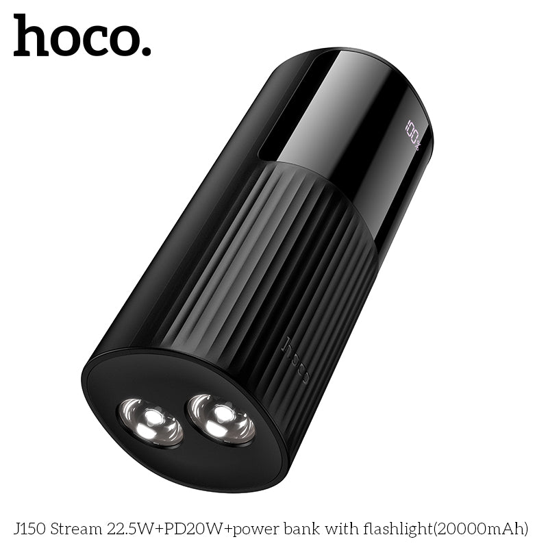 HD_SYNC:J150 Stream 22.5W+PD20W+power bank with flashlight(20000mAh)