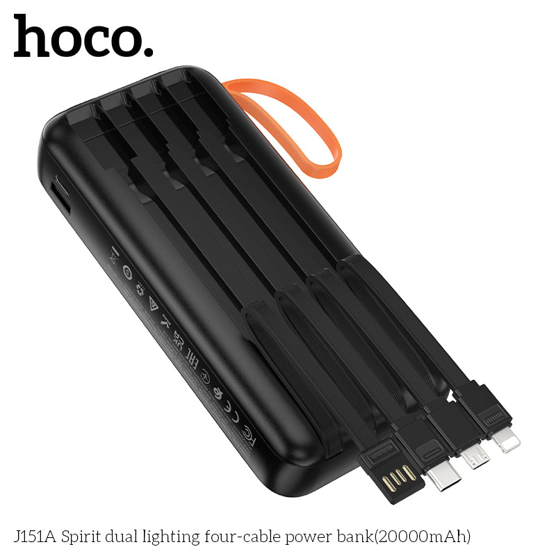 HD_SYNC:J151A Spirit dual lighting four-cable power bank(20000mAh)